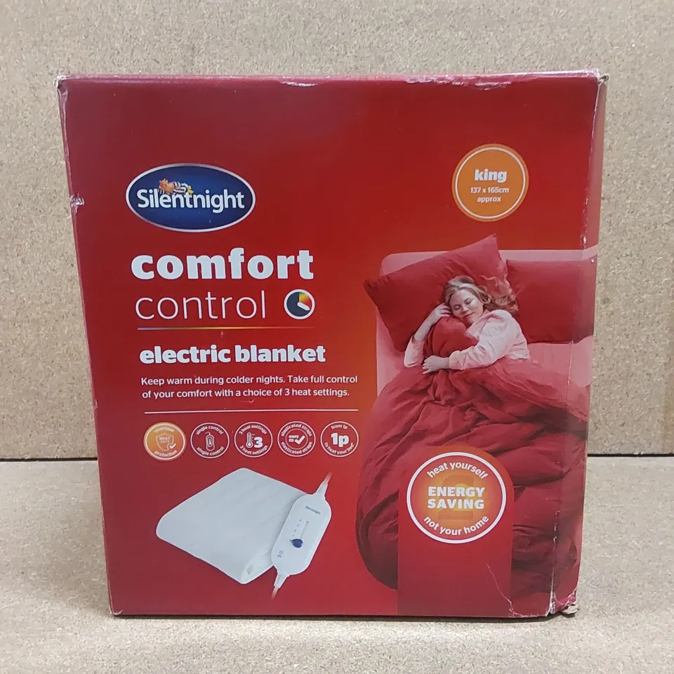 BOXED SILENTNIGHT COMFORT CONTROL ELECTRICAL BLANKET 