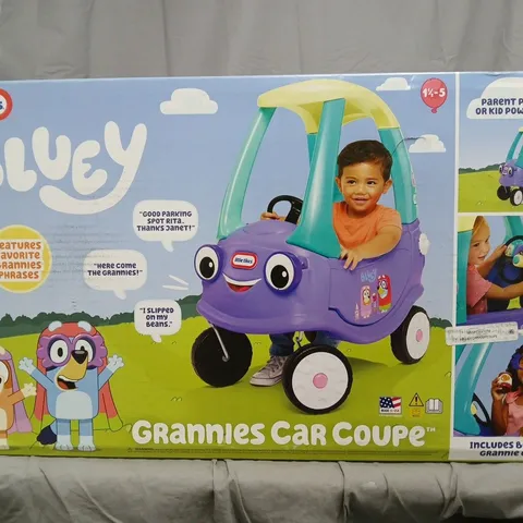 BOXED LITTLE TIKES BLUEY GRANNIES CAR COUPE 