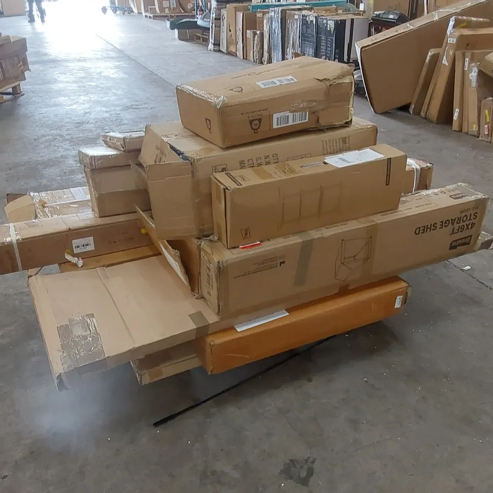 PALLET CONTAINING A LARGE ASSORTMENT OF CONSUMER PRODUCTS/FURNITURE PARTS 
