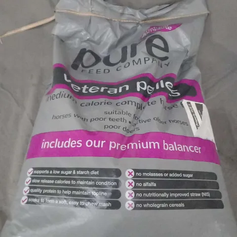  BAG OF PURE FEED COMPANY VETERN PELLETS 15KG