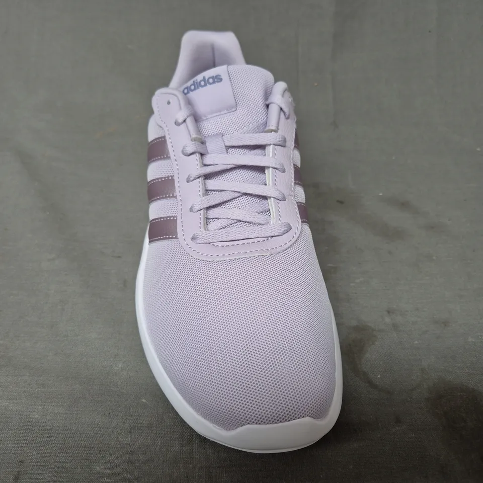 BOXED PAIR OF ADIDAS WOMEN'S LITE RACER 3.0 SHOES IN LILAC UK SIZE 7.5