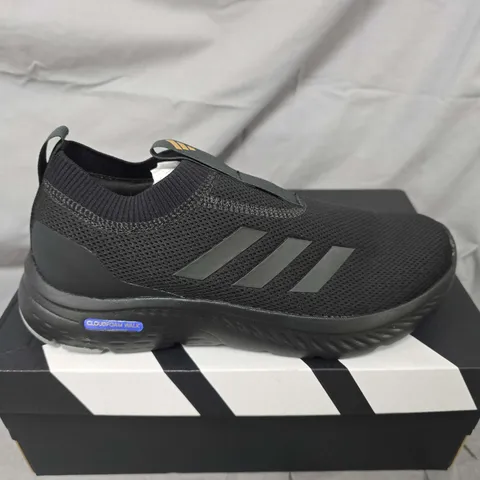 BOXED PAIR OF ADIDAS CLOUDFOAM MOVE SOCK TRAINERS IN BLACK - UK 6