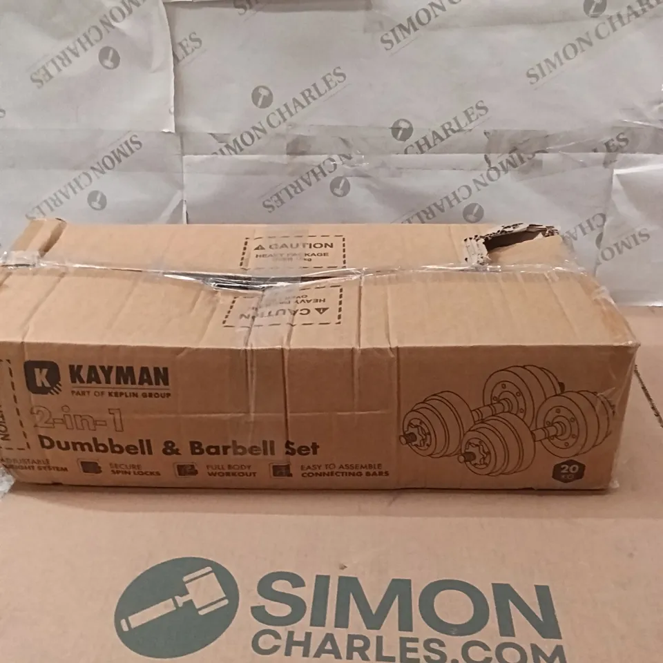 BOXED 20KG DUMBBELL SET