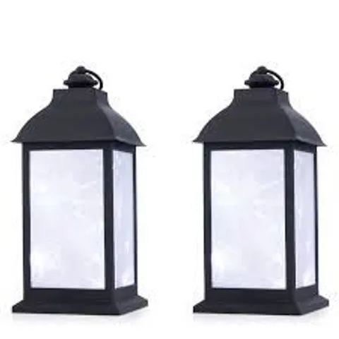 HOME STORIES SET OF 2 LED INDOOR/OUTDOOR LANTERN