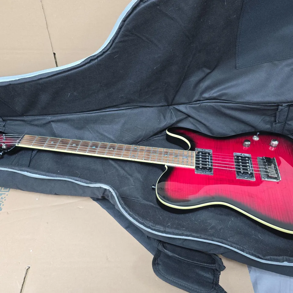 FENDER ELECTRIC GUITAR IN RED WITH CARRY CASE 