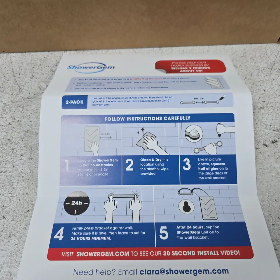 RUSTPROOF & EASY CLEAN: THE SHOWERGEM SHOWER CADDY