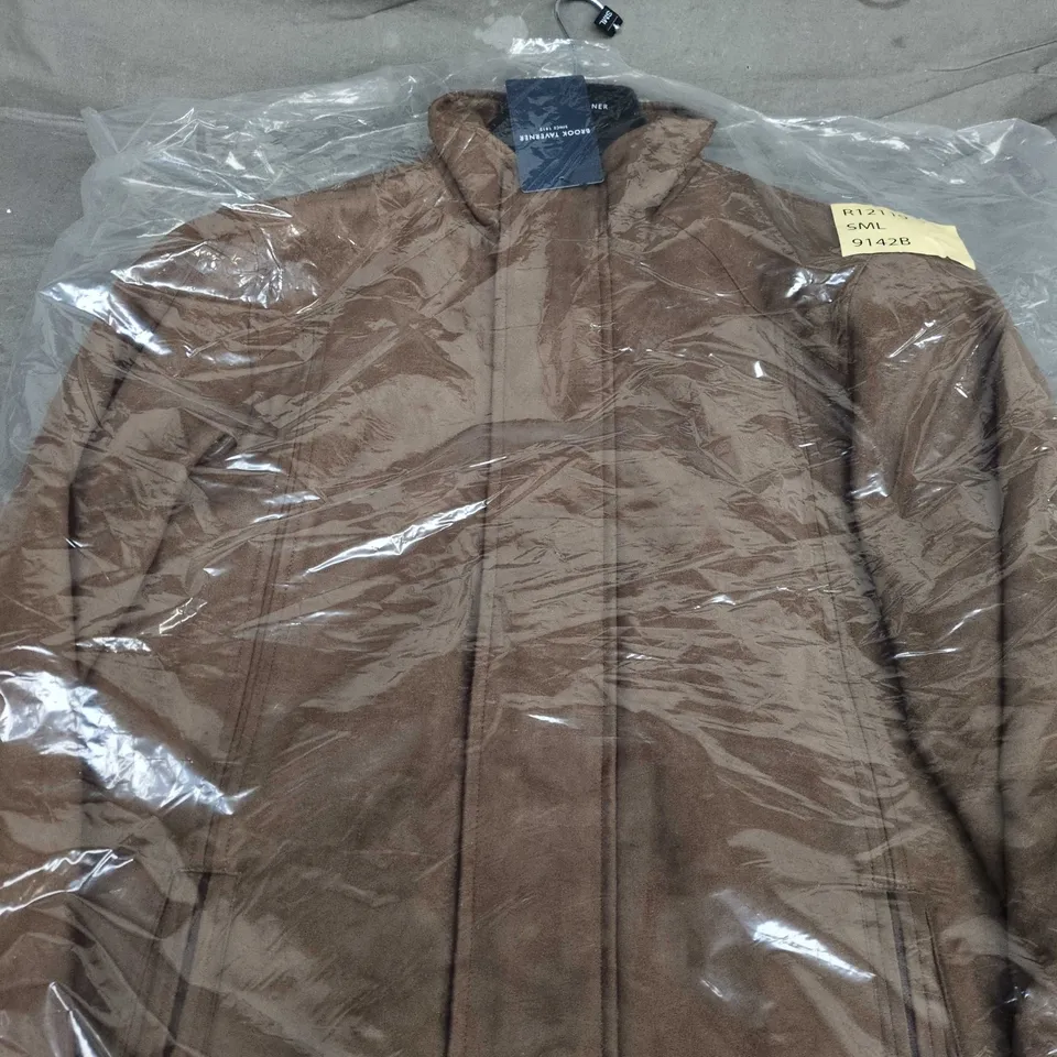 BROOK TAVERNER MEN'S BROWN COAT – UK SMALL (SML) 