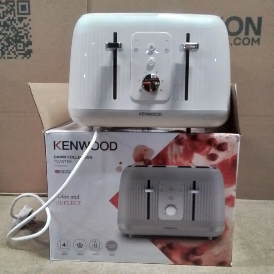 BOXED KENWOOD DAWN COLLECTION 4 SLICE TOASTER WHITE