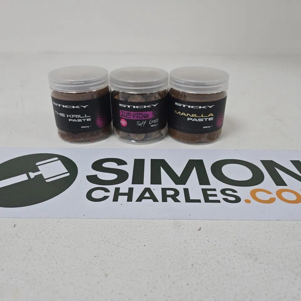 LOT OF 3 STICKY THE KRILL PASTE, THE KRILL ACTIVE PASTE & MANILA PASTE