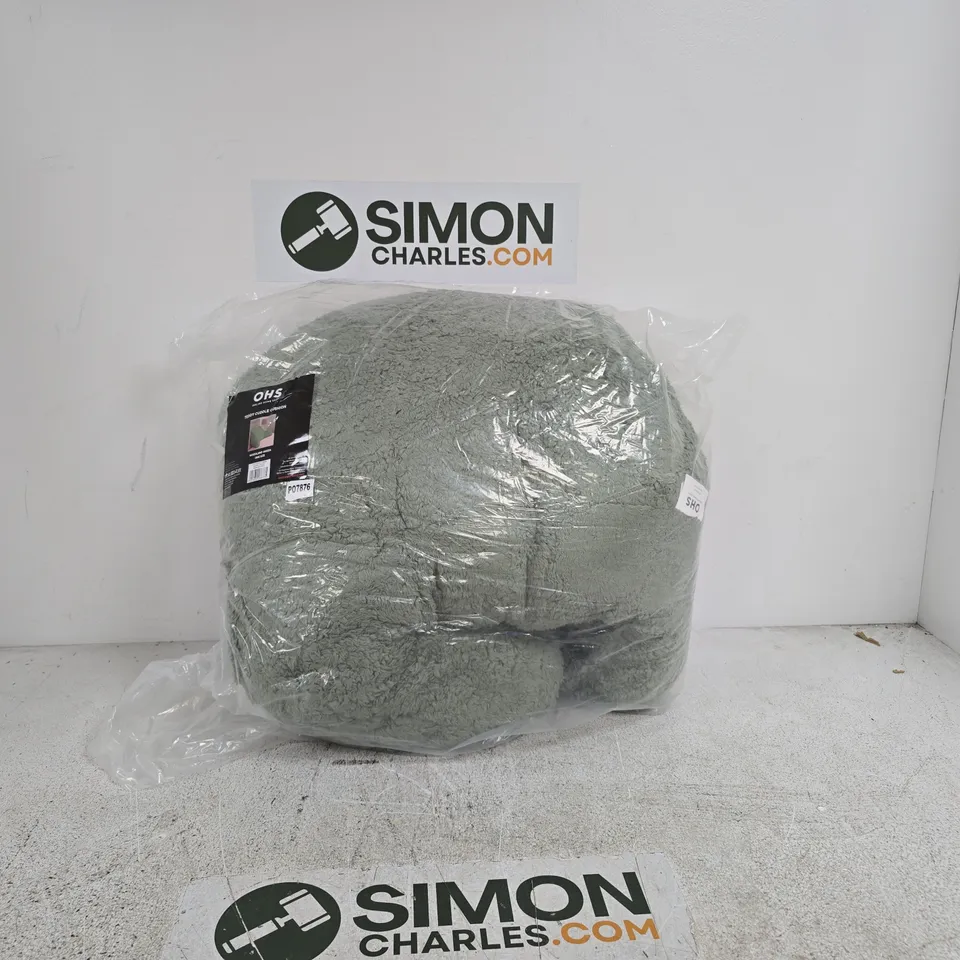 OHS TEDDY CUDDLE CUSHION WOODLAND GREEN ONE SIZE