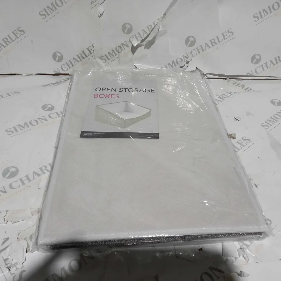 BOXED OPEN STORAGE BOXES 