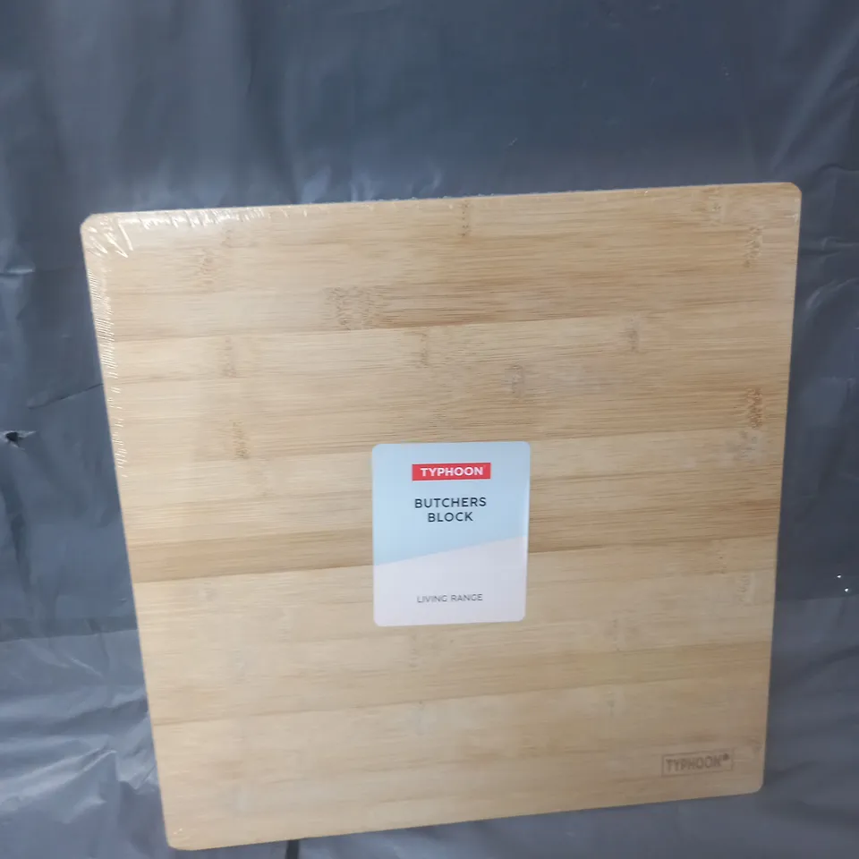 TYPHOON 37CM SQUARE BAMBOO BUTCHERS BLOCK  RRP £25