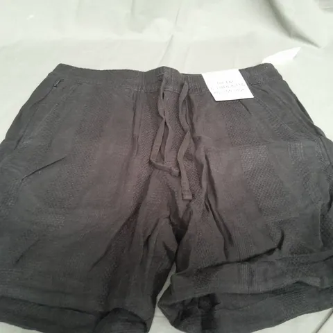 ABERCROMBIE & FITCH 6 LIENE BLEND PULL ON SHORTS IN BLACK - LARGE