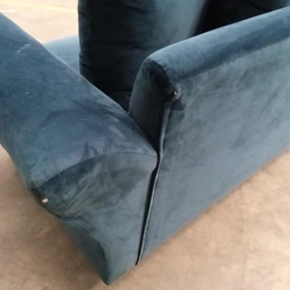 LEILA FABRIC 3 SEATER SOFA - NAVY RRP £649