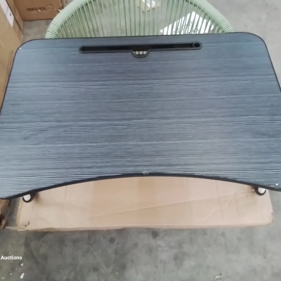 BOXED LAPTOP/BREAKFAST BED TRAY IN CHARCOAL GREY DESIGN