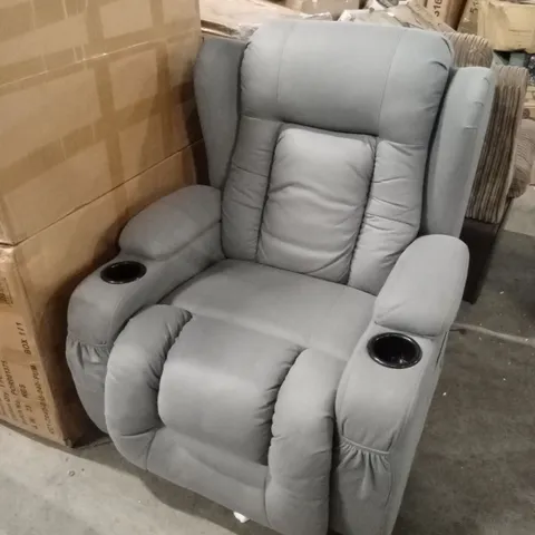 DESIGNER POWER RECLINING FABRIC ARMCHAIR