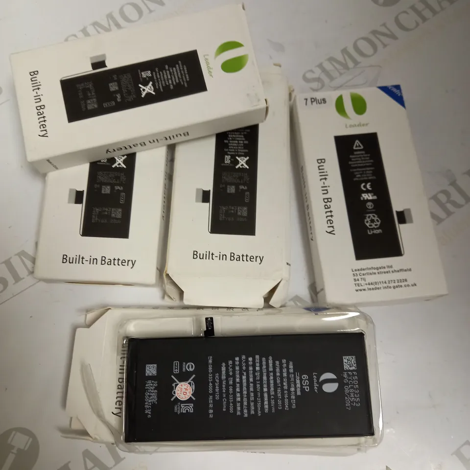 LOT OF FIVE TO INCLUDE BUILT IN BATTERIES
