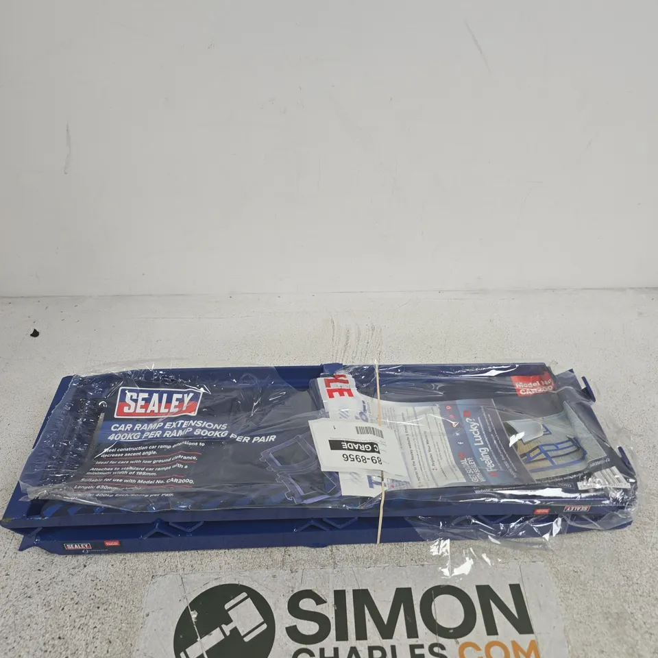SEALEY CAR2001 CAR RAMP EXTENSIONS – 400KG EACH, 800KG PER PAIR (BLUE)