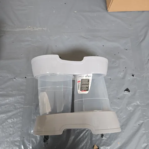 DIVPET122 GREY 1.5L FOOD & WATER DISPENSER – SET OF 2