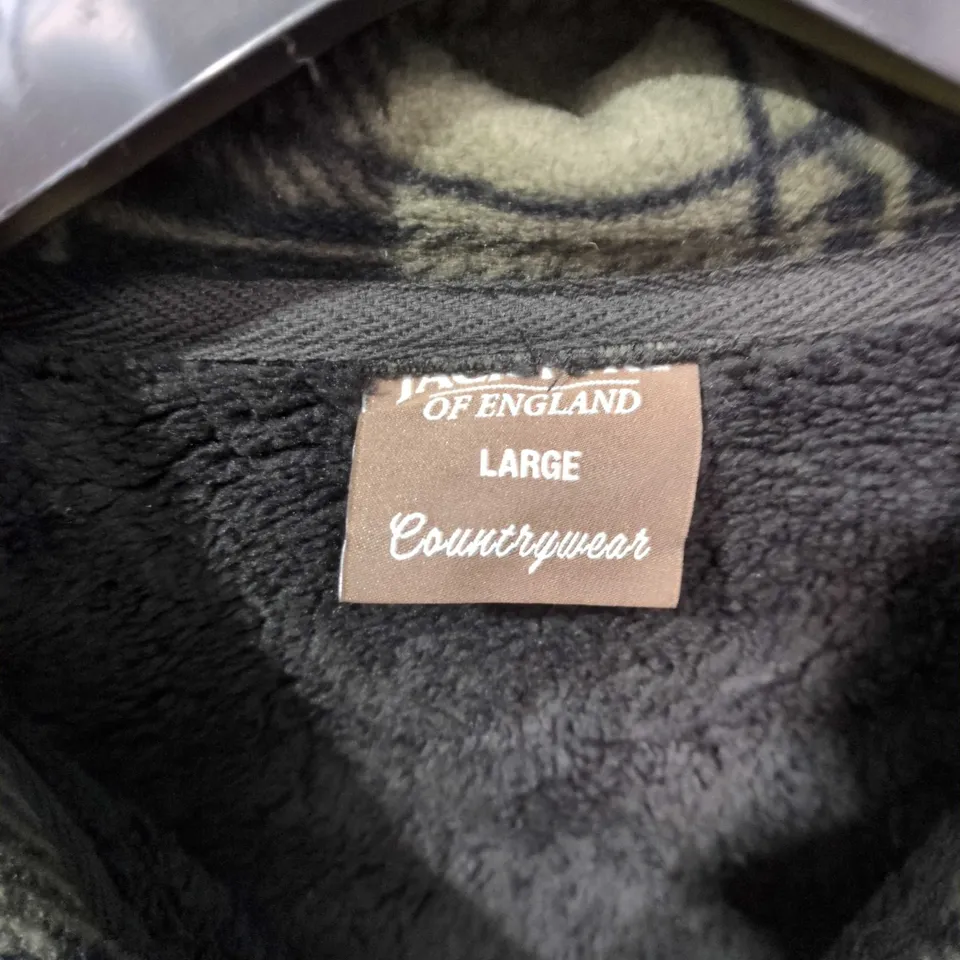 COUNTRYWEAR PLAID ZIP-FRONT FLEECE JACKET – LARGE