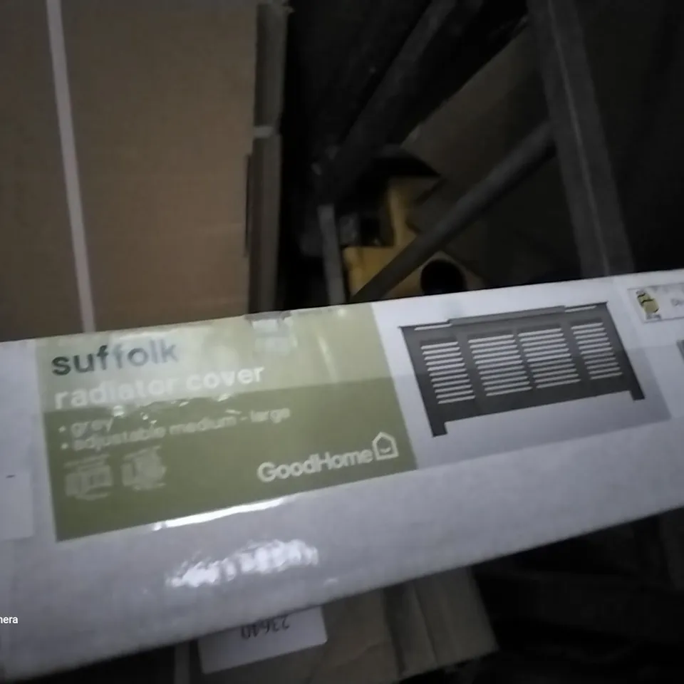 BOXED SUFFOLK RADIATOR COVER GREY ADJUSTABLE MEDIUM/ LARGE
