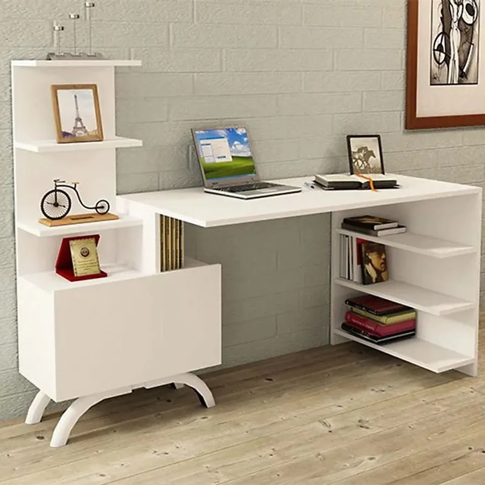 BOXED OLIVIA COMPUTER STUDY DESK - WHITE (1 BOX)