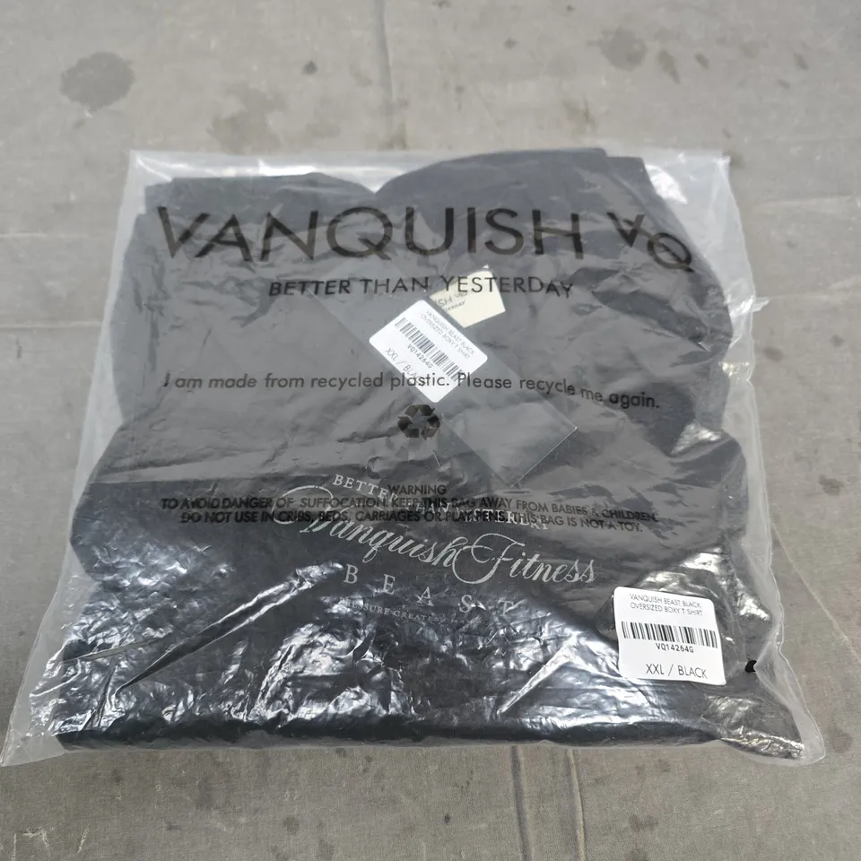 VANQUISH BEAST BLACK OVERSIZED BOXY T SHIRT – MEN'S XXL