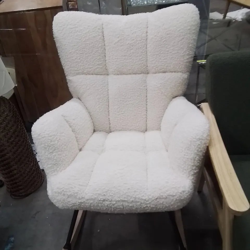 SINGLE ROCKING CHAIR WHITE