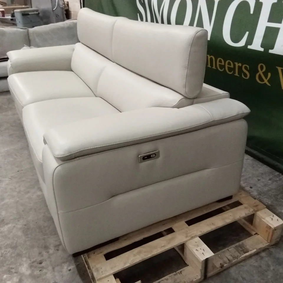 QUALITY DESIGNER ITALIAN MADE VENTO 3 SEATER ELECTRIC RECLINER LEATHER SOFA