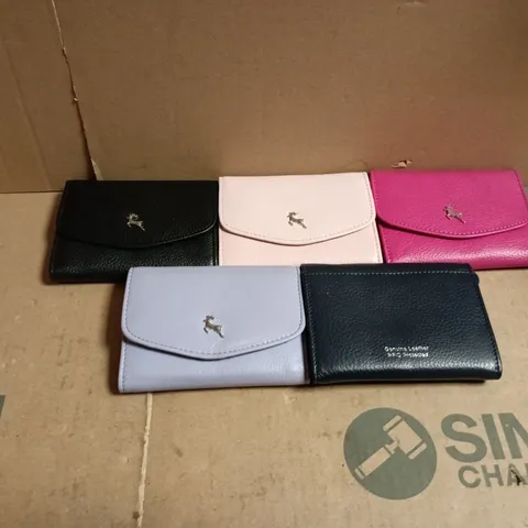 5 X ASSORTED ASHWOOD LEATHER PURSES