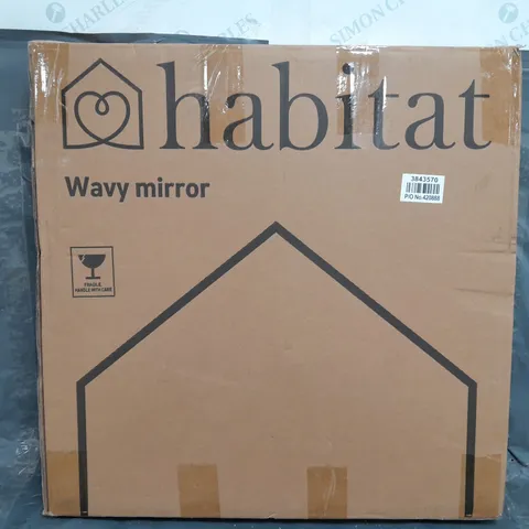 BOXED HABITAT WAVY MIRROR - COLLECTION ONLY