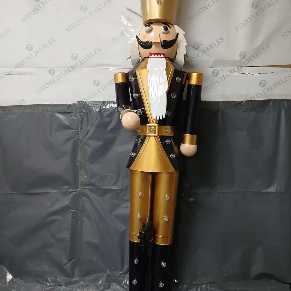 BOXED THREE KINGS IN-LIT GIANT NUTCRACKER NAVY & GOLD - COLLECTION ONLY