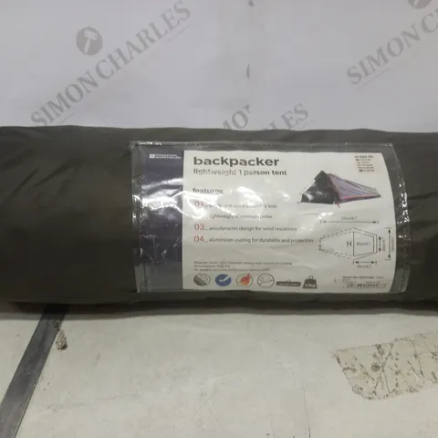 MOUNTAIN WAREHOUSE BACKPACKER LIGHTWEIGHT 1 PERSON TENT