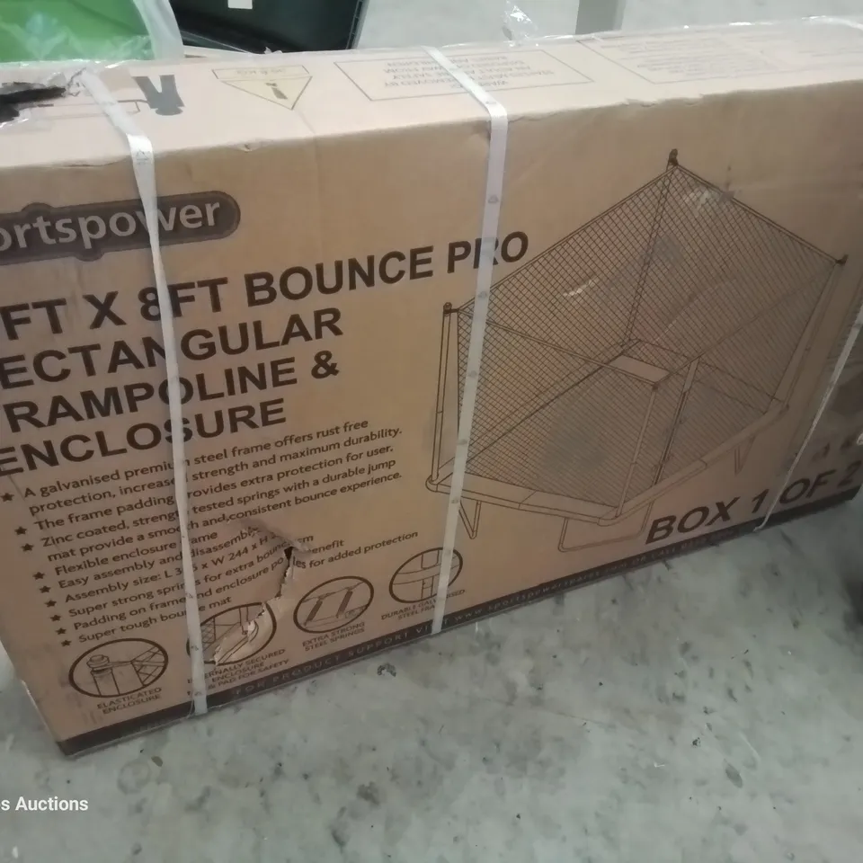 THREE BOXES OF SPORTSPOWER TRAMPOLINE PARTS