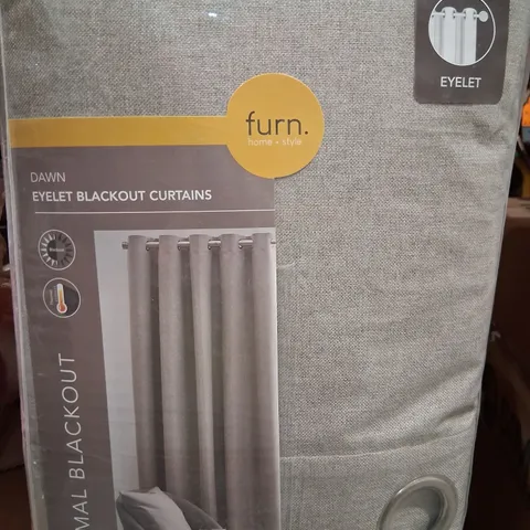 BRAND NEW BAGGED FURN DAWN EYELET BLACKOUT CURTAINSWIDTH 90" DROP 90"