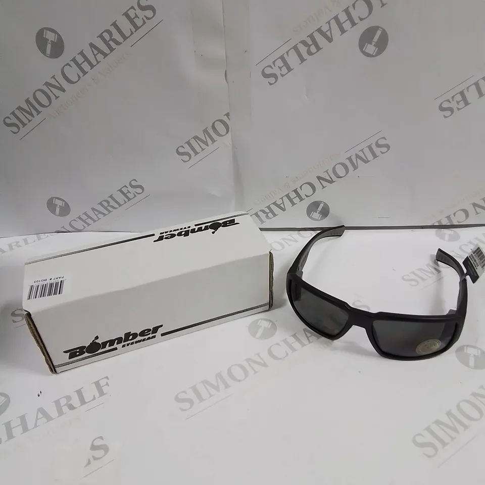 BOXED BOMBER BOOGIE BOMB EYEWEAR MATTE BLACK WITH SMOKE LENS