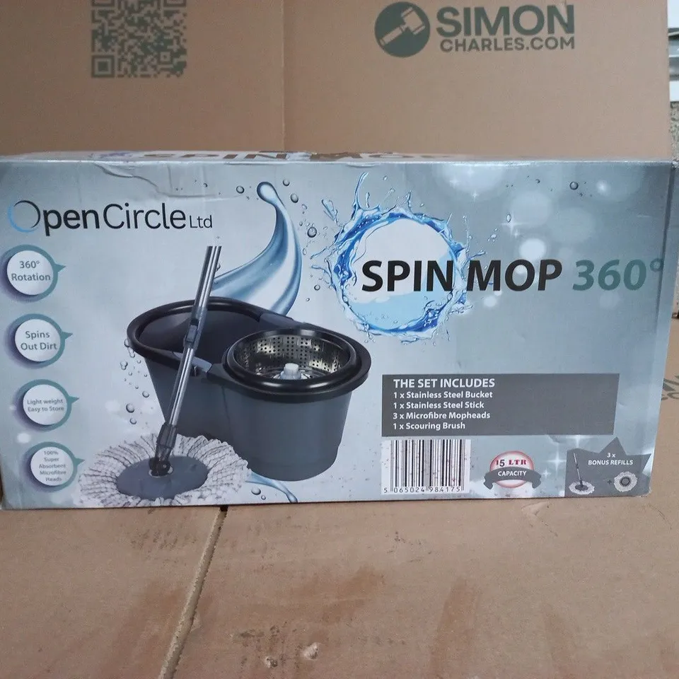 OPENCIRCLE SPIN MOP 360° CLEANING SYSTEM – BUCKET & MOPHEADS (5 L)