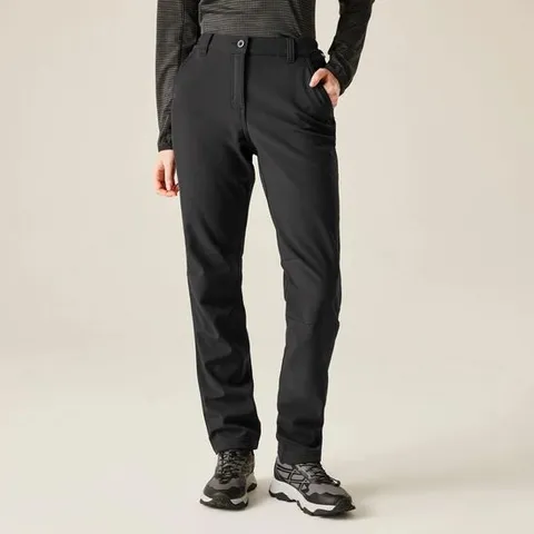 BRAND NEW REGATTA WOMEN'S FENTON SOFTSHELL WALKING TROUSERS | BLACK - SIZE 18