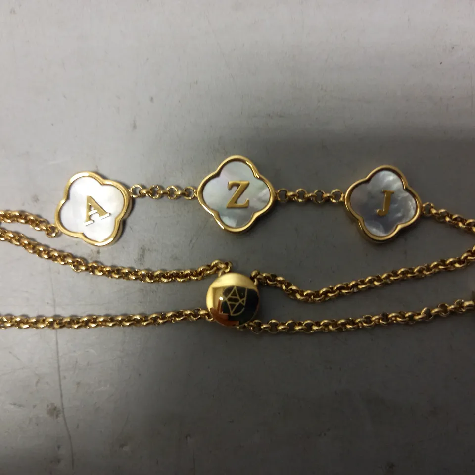 BOXED ABBOTT LYON CUSTOM INITIAL BRACELET IN GOLD