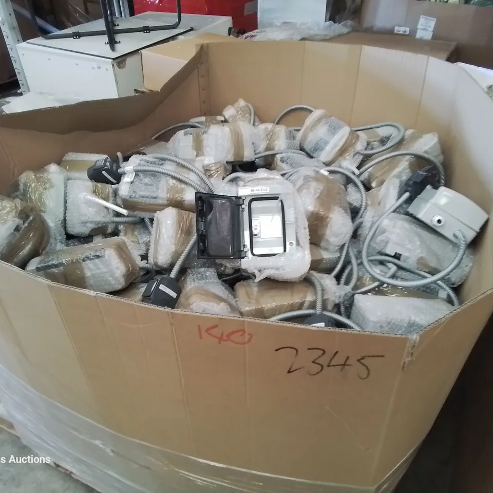 PALLET OF APPROXIMATELY 140 SCHNEIDER ELECTRIC IC60H RCBO TRIP BOXES