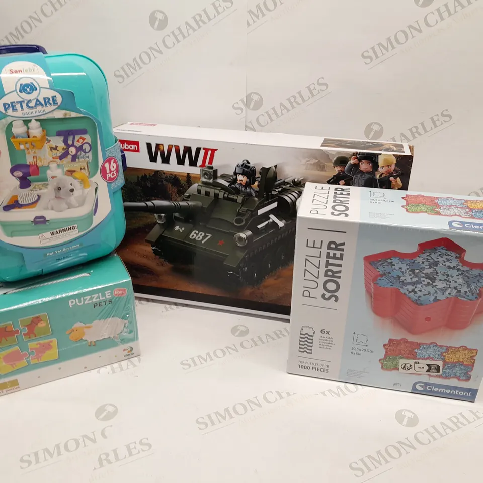 SEVEN ASSORTED TOYS AND ACCESSORIES TO INCLUDE; 