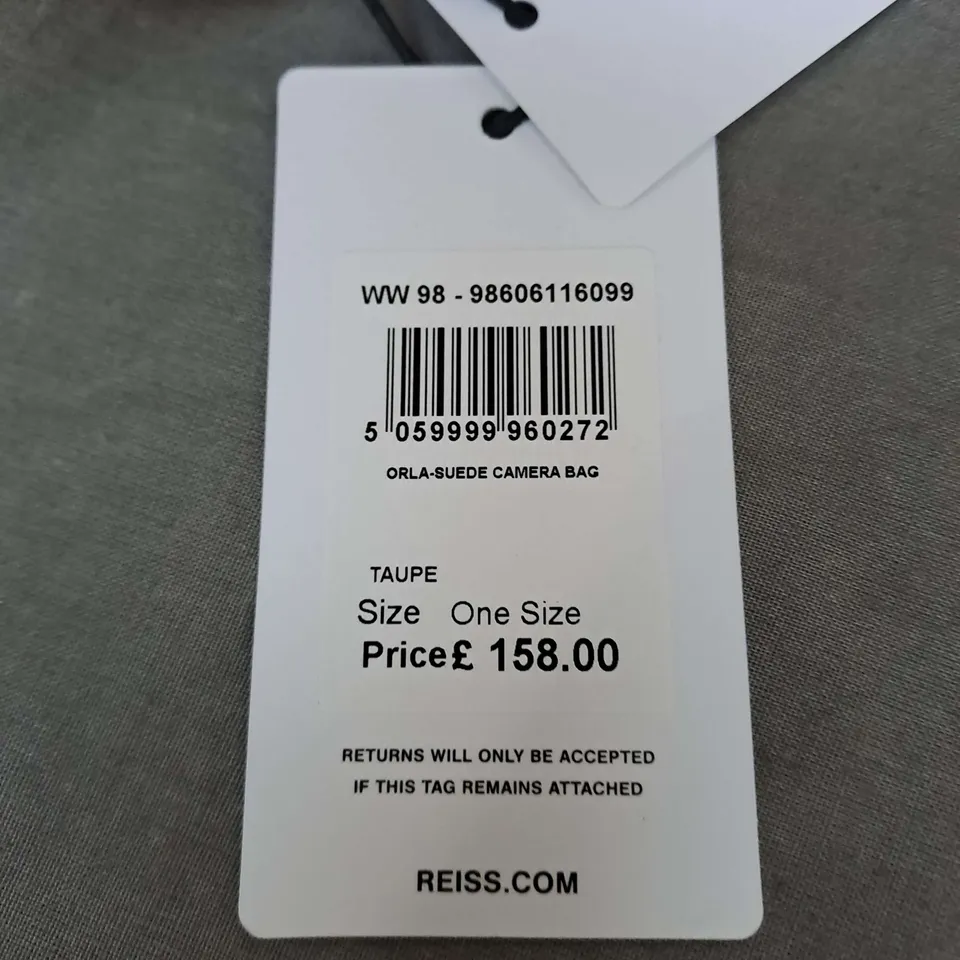 REISS ORLA SUEDE CAMERA BAG