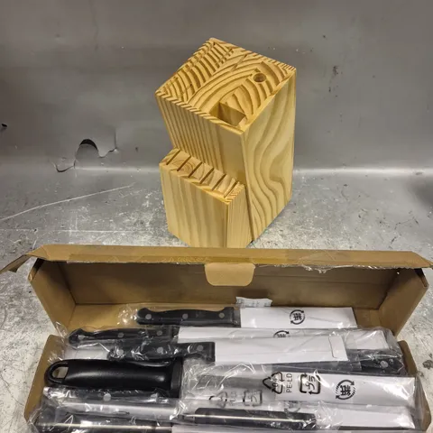 AMAZON BASICS KNIFE BLOCK SET