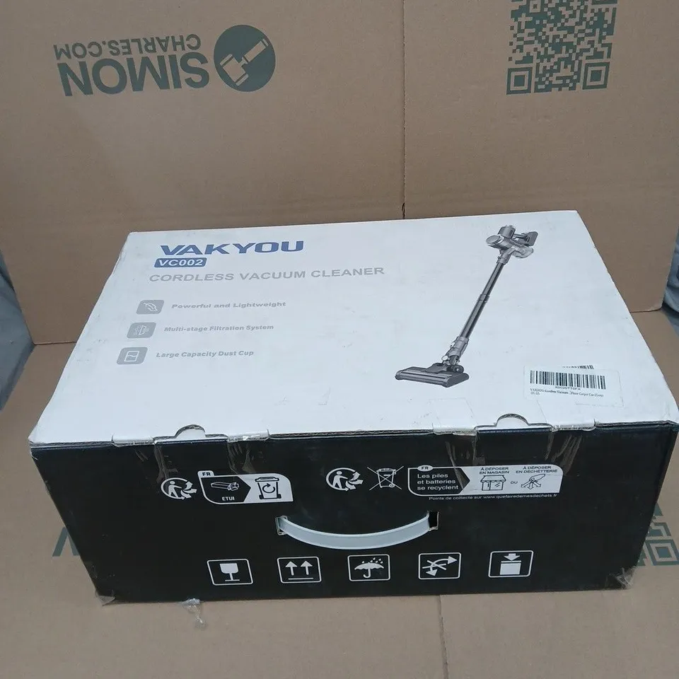 VAKYOU VC002 CORDLESS VACUUM CLEANER BOXED