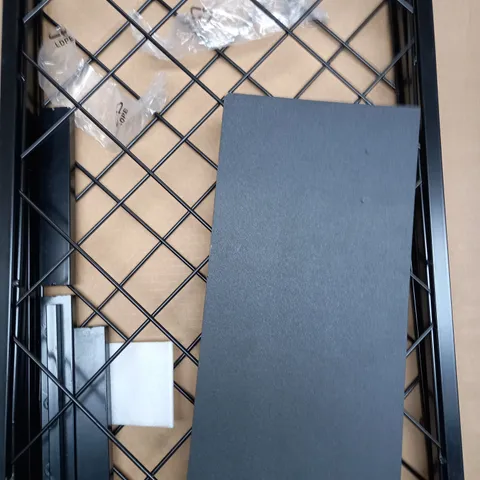 BOXED WINE RACK W. TABLE TOP FOR 23 BOTTLES IN BLACK