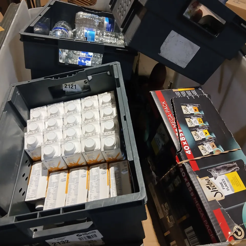 CAGE OF ASSORTED PRODUCTS TO INCLUDE; SMARTWATCH BAND, HEAT HERO COOLING FAN, JAMES LAST VINYL LP, WIFI CAMERA, LAVENDER VIOLETS LED NAIL LAMP, DINO STRIKE BATTLE AND PEPSI MAX 2L