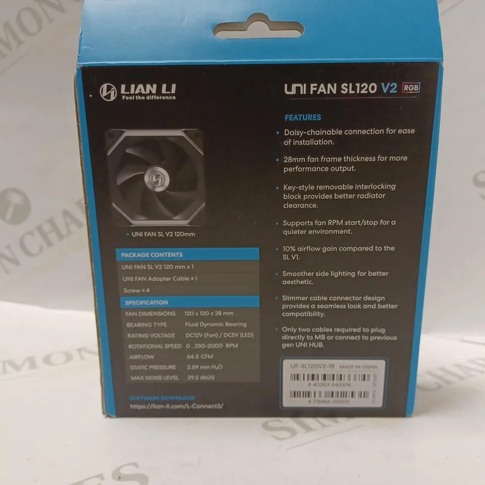 SEALED LIAN LI UNI FAN SL120 V2 RGB