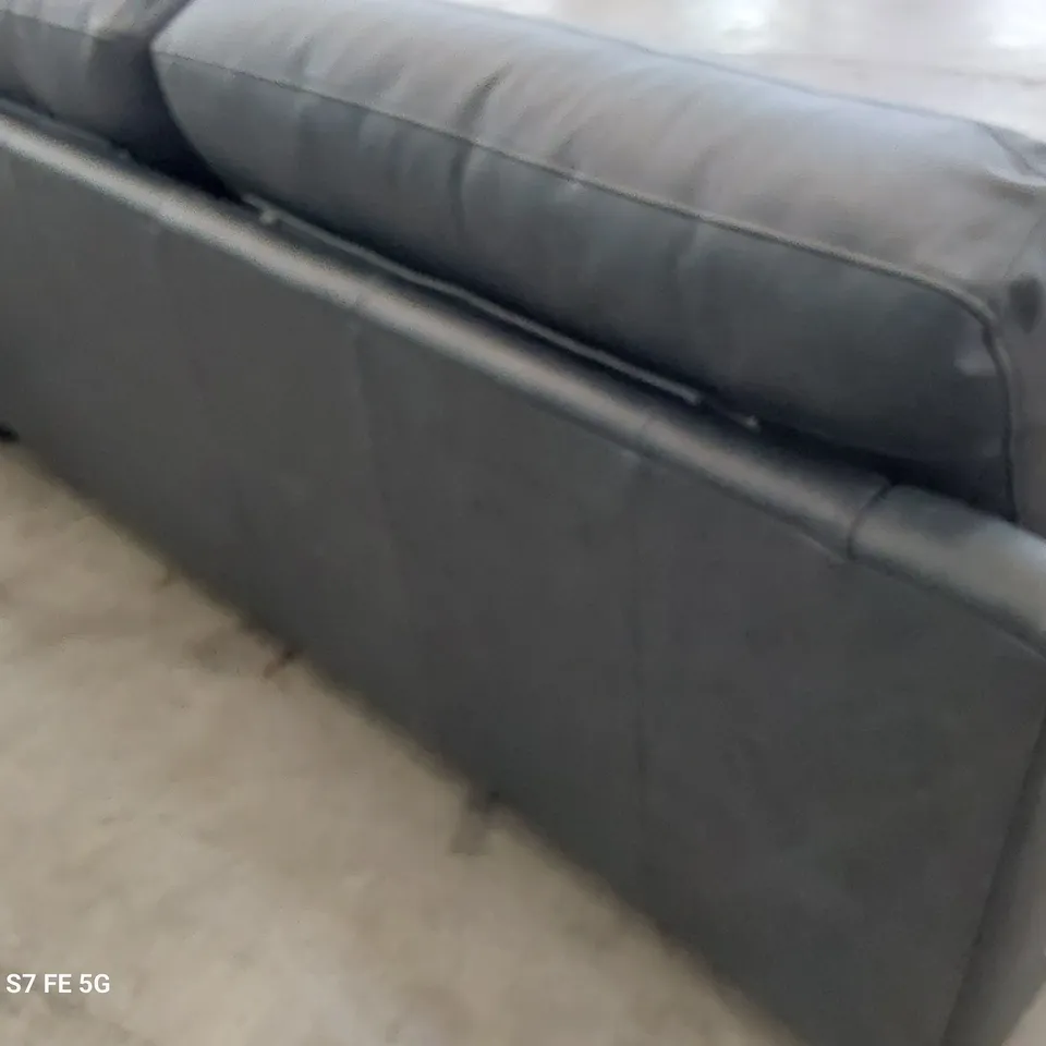 QUALITY BRITISH DESIGNER LOUNGE Co. ROMILEY THREE SEATER SOFA VINTAGE LEATHER SHADOW 