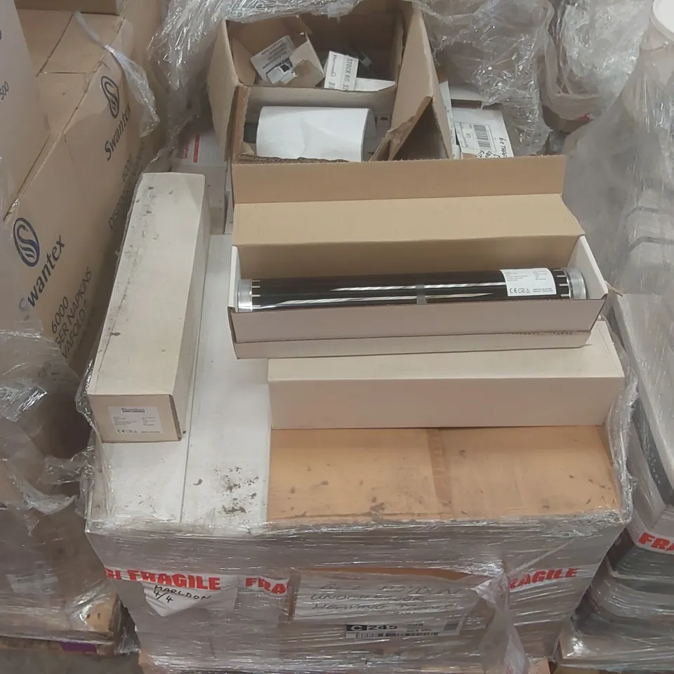 PALLET CONTAINING A VERY LARGE QUANTITY OF ASSORTED ROYDEN UNDERFLOOR HEATING ITEMS