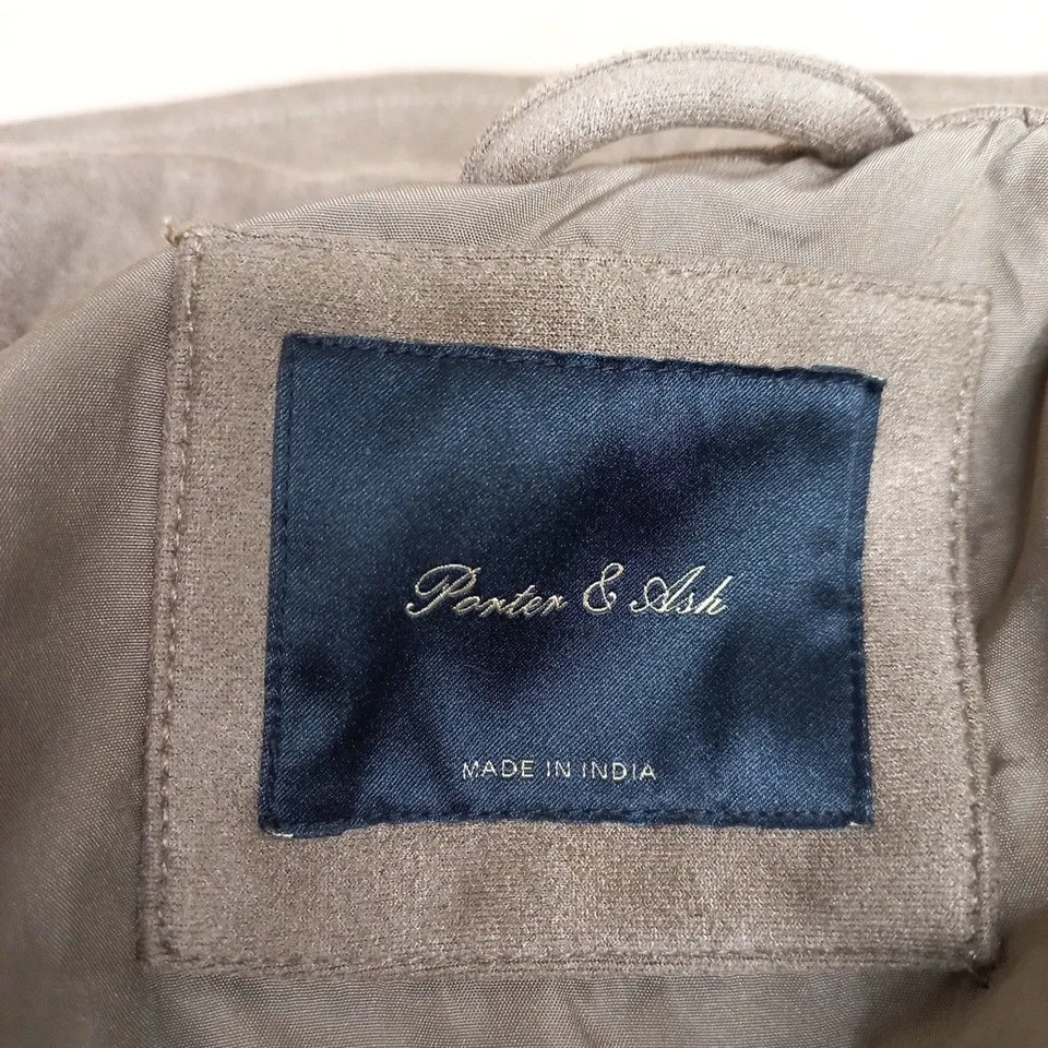 PORTER & ASH BROWN SUEDE-LOOK JACKET – (EU M / US M)